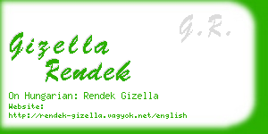 gizella rendek business card